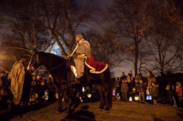 CityKinder Lantern Walk 2013 for German Kids in Prospekt Park, Brooklyn, New York