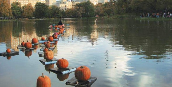 Pumpkin Floats Central Park