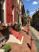 Elfreth's Alley, Philadelphia; am längsten bewohnte Straße der USA