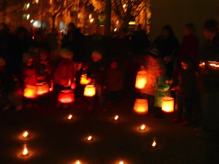 St. Martin Laternenlauf or Lantern Walk as a CityKinder German Family Event in New York