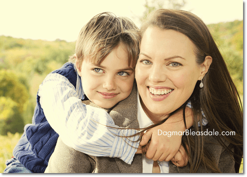 Dagmar Bleasdale and her son