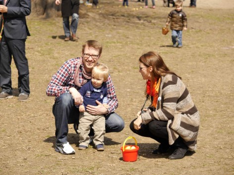 Family at Easter Egg Hunt Brooklyn